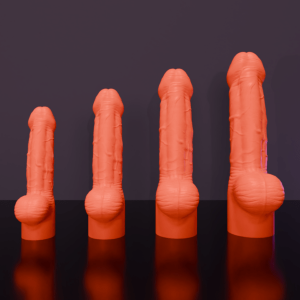 Dildo - Big head - Orange - All Sizes