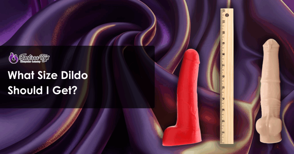 Multiple silicone dildos next to ruler on silk fabric — size comparison for Erotixxx Toys buyers