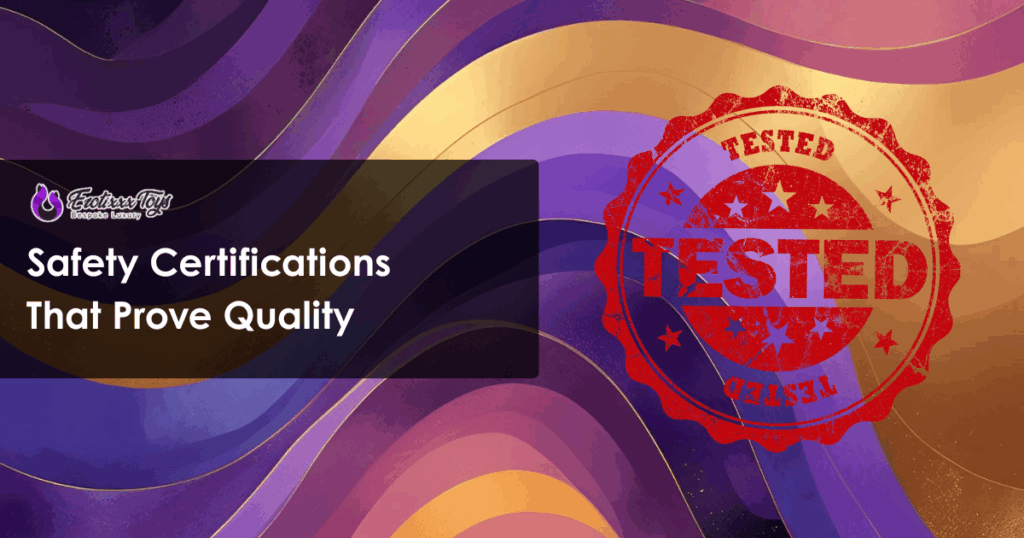 Safety certifications for platinum-cured silicone sex toys, EPI-200-SIT, USP VI approved by Erotixxx Toys