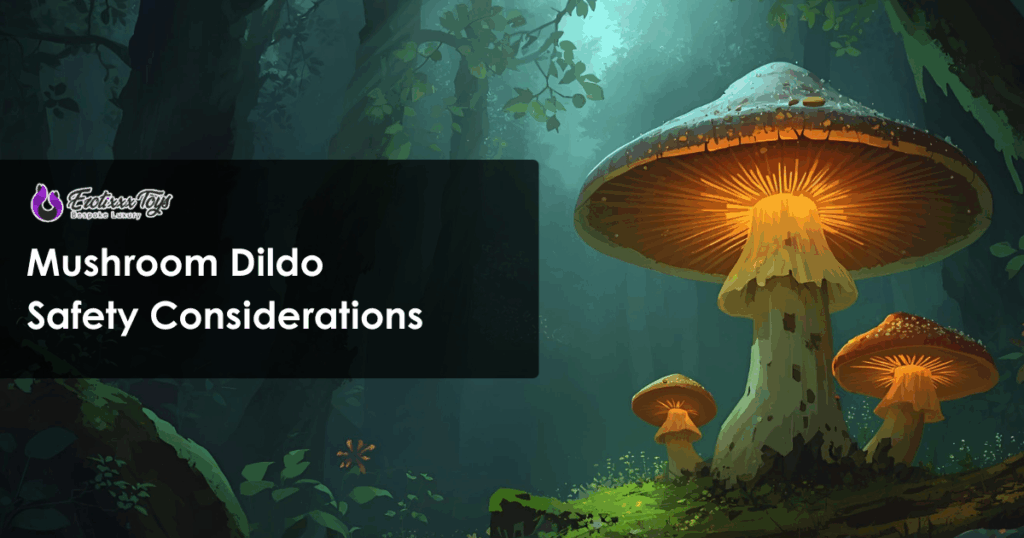 Erotixxx Toys platinum silicone mushroom dildo safety certified for body-safe intimate use